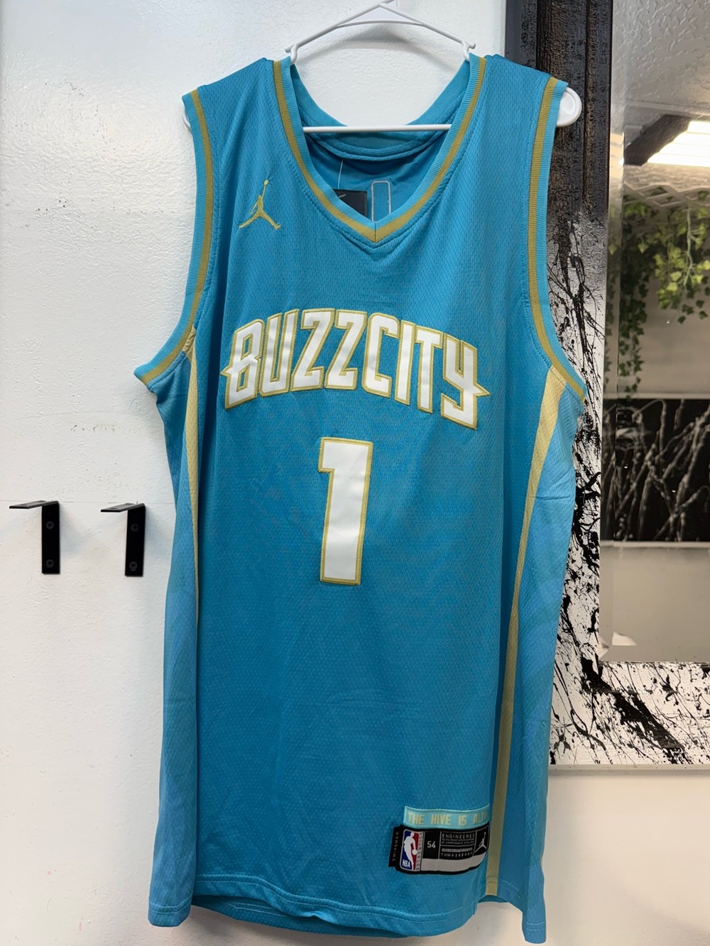 Jordan Melo Ball Charlotte Hornet's Nba Buzz City #1 Basketball Jersey